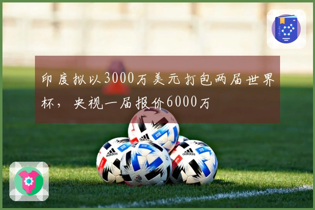 印度拟以3000万美元打包两届世界杯，央视一届报价6000万